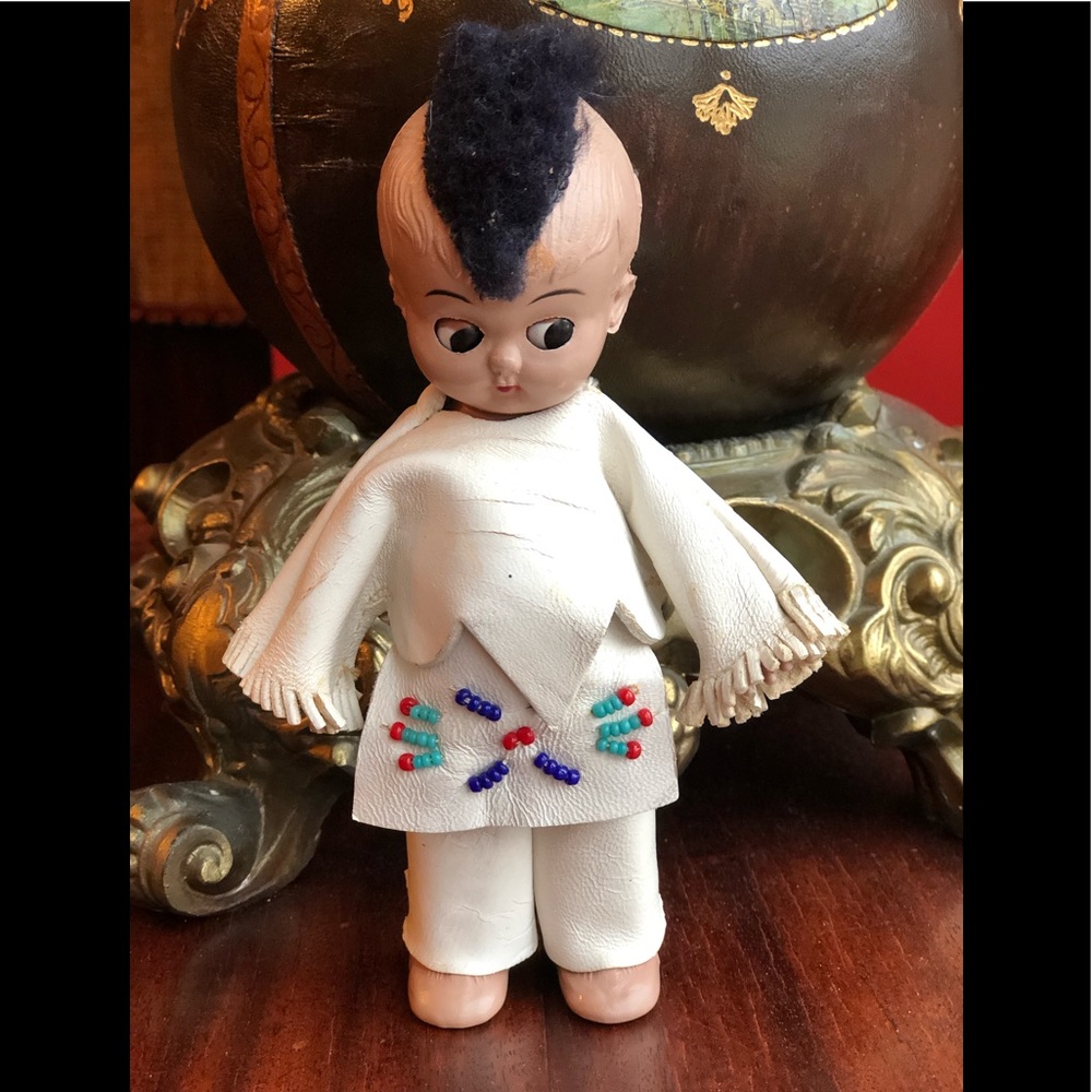 Vintage Native American Indian boy Cupie doll
